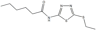 N-[5-(ethylsulfanyl)-1,3,4-thiadiazol-2-yl]hexanamide Struktur