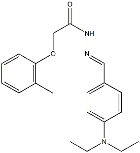 N'-[4-(diethylamino)benzylidene]-2-(2-methylphenoxy)acetohydrazide Struktur