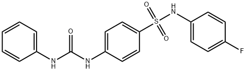 4-[(anilinocarbonyl)amino]-N-(4-fluorophenyl)benzenesulfonamide Struktur