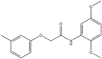 N-(2,5-dimethoxyphenyl)-2-(3-methylphenoxy)acetamide Struktur