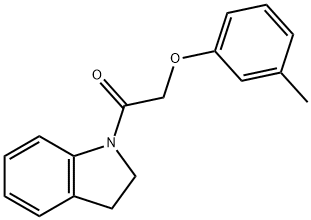 1-[(3-methylphenoxy)acetyl]indoline Struktur