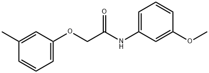 N-(3-methoxyphenyl)-2-(3-methylphenoxy)acetamide Struktur