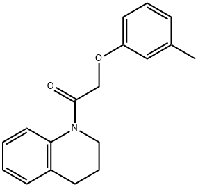 1-[(3-methylphenoxy)acetyl]-1,2,3,4-tetrahydroquinoline Struktur