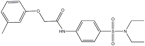 N-{4-[(diethylamino)sulfonyl]phenyl}-2-(3-methylphenoxy)acetamide Struktur