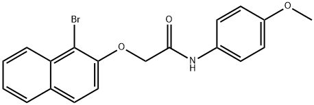 2-[(1-bromo-2-naphthyl)oxy]-N-(4-methoxyphenyl)acetamide Struktur