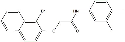 2-[(1-bromo-2-naphthyl)oxy]-N-(3,4-dimethylphenyl)acetamide Struktur