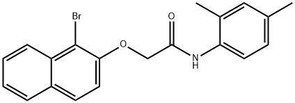 2-[(1-bromo-2-naphthyl)oxy]-N-(2,4-dimethylphenyl)acetamide Struktur