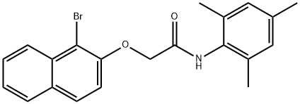 2-[(1-bromo-2-naphthyl)oxy]-N-mesitylacetamide Struktur