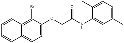 2-[(1-bromo-2-naphthyl)oxy]-N-(2,5-dimethylphenyl)acetamide Struktur