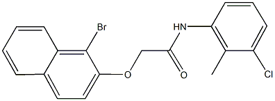 2-[(1-bromo-2-naphthyl)oxy]-N-(3-chloro-2-methylphenyl)acetamide Struktur