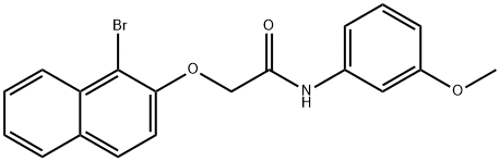 2-[(1-bromo-2-naphthyl)oxy]-N-(3-methoxyphenyl)acetamide Struktur