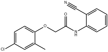 2-(4-chloro-2-methylphenoxy)-N-(2-cyanophenyl)acetamide Struktur