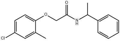 2-(4-chloro-2-methylphenoxy)-N-(1-phenylethyl)acetamide Struktur