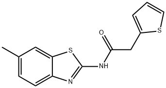 N-(6-methyl-1,3-benzothiazol-2-yl)-2-(2-thienyl)acetamide Struktur