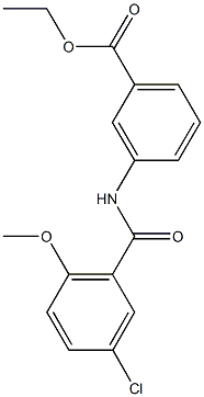 ethyl 3-[(5-chloro-2-methoxybenzoyl)amino]benzoate Struktur