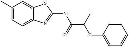 N-(6-methyl-1,3-benzothiazol-2-yl)-2-phenoxypropanamide Struktur