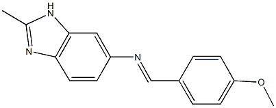 N-(4-methoxybenzylidene)-N-(2-methyl-1H-benzimidazol-6-yl)amine Struktur