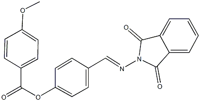 4-{[(1,3-dioxo-1,3-dihydro-2H-isoindol-2-yl)imino]methyl}phenyl 4-methoxybenzoate Struktur