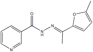 N'-[1-(5-methyl-2-furyl)ethylidene]nicotinohydrazide Struktur