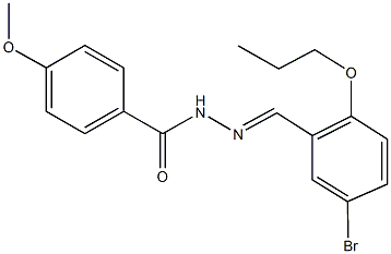 N'-(5-bromo-2-propoxybenzylidene)-4-methoxybenzohydrazide Struktur