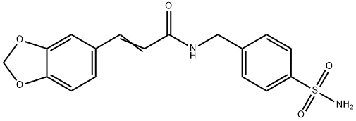 N-[4-(aminosulfonyl)benzyl]-3-(1,3-benzodioxol-5-yl)acrylamide Struktur