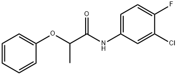 N-(3-chloro-4-fluorophenyl)-2-phenoxypropanamide Struktur