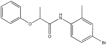 N-(4-bromo-2-methylphenyl)-2-phenoxypropanamide Struktur