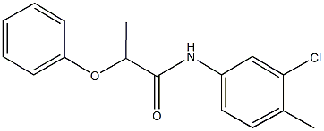 N-(3-chloro-4-methylphenyl)-2-phenoxypropanamide Struktur