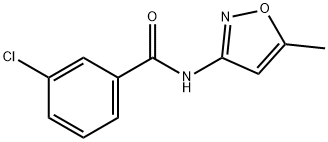 3-chloro-N-(5-methyl-3-isoxazolyl)benzamide Struktur