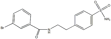 N-{2-[4-(aminosulfonyl)phenyl]ethyl}-3-bromobenzamide Struktur