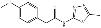 2-(4-methoxyphenyl)-N-(5-methyl-1,3,4-thiadiazol-2-yl)acetamide Struktur