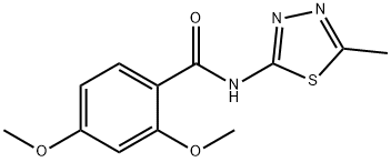 2,4-dimethoxy-N-(5-methyl-1,3,4-thiadiazol-2-yl)benzamide Struktur