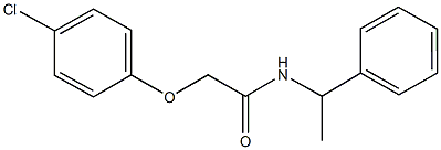 2-(4-chlorophenoxy)-N-(1-phenylethyl)acetamide Struktur