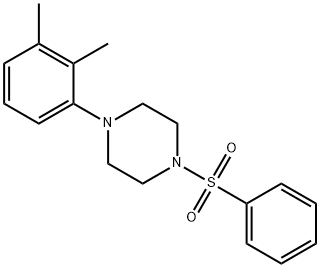 1-(2,3-dimethylphenyl)-4-(phenylsulfonyl)piperazine Struktur