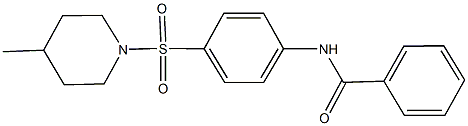 N-{4-[(4-methyl-1-piperidinyl)sulfonyl]phenyl}benzamide Struktur