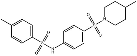 4-methyl-N-{4-[(4-methylpiperidin-1-yl)sulfonyl]phenyl}benzenesulfonamide Struktur