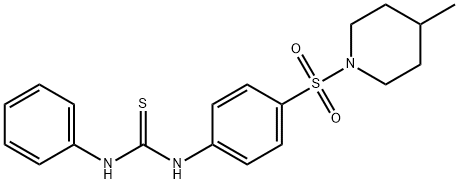 N-{4-[(4-methyl-1-piperidinyl)sulfonyl]phenyl}-N'-phenylthiourea Struktur