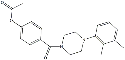 4-{[4-(2,3-dimethylphenyl)-1-piperazinyl]carbonyl}phenyl acetate Struktur