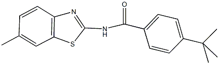 4-tert-butyl-N-(6-methyl-1,3-benzothiazol-2-yl)benzamide Struktur