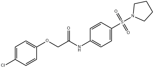 2-(4-chlorophenoxy)-N-[4-(pyrrolidin-1-ylsulfonyl)phenyl]acetamide Struktur