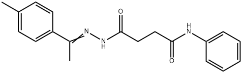 4-{2-[1-(4-methylphenyl)ethylidene]hydrazino}-4-oxo-N-phenylbutanamide Struktur