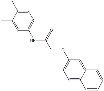 N-(3,4-dimethylphenyl)-2-(2-naphthyloxy)acetamide Struktur