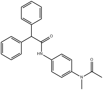 N-{4-[acetyl(methyl)amino]phenyl}-2,2-diphenylacetamide Struktur