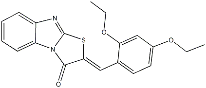 2-(2,4-diethoxybenzylidene)[1,3]thiazolo[3,2-a]benzimidazol-3(2H)-one Struktur