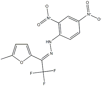 2,2,2-trifluoro-1-(5-methyl-2-furyl)ethanone {2,4-bisnitrophenyl}hydrazone Struktur