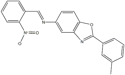 5-({2-nitrobenzylidene}amino)-2-(3-methylphenyl)-1,3-benzoxazole Struktur