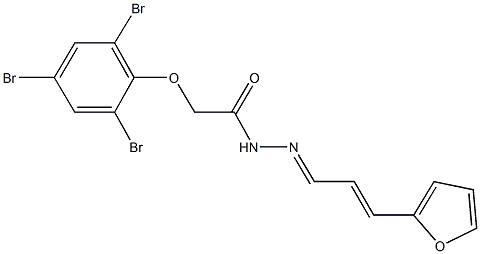 N'-[3-(2-furyl)-2-propenylidene]-2-(2,4,6-tribromophenoxy)acetohydrazide Struktur