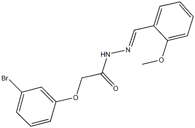 2-(3-bromophenoxy)-N'-(2-methoxybenzylidene)acetohydrazide Struktur