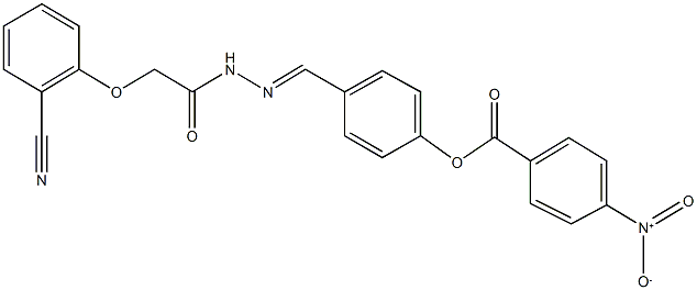 4-{2-[(2-cyanophenoxy)acetyl]carbohydrazonoyl}phenyl 4-nitrobenzoate Struktur