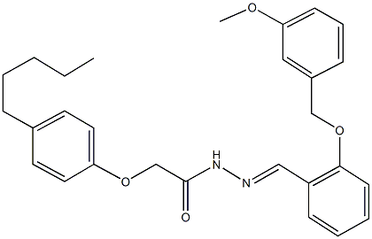 N'-{2-[(3-methoxybenzyl)oxy]benzylidene}-2-(4-pentylphenoxy)acetohydrazide Struktur